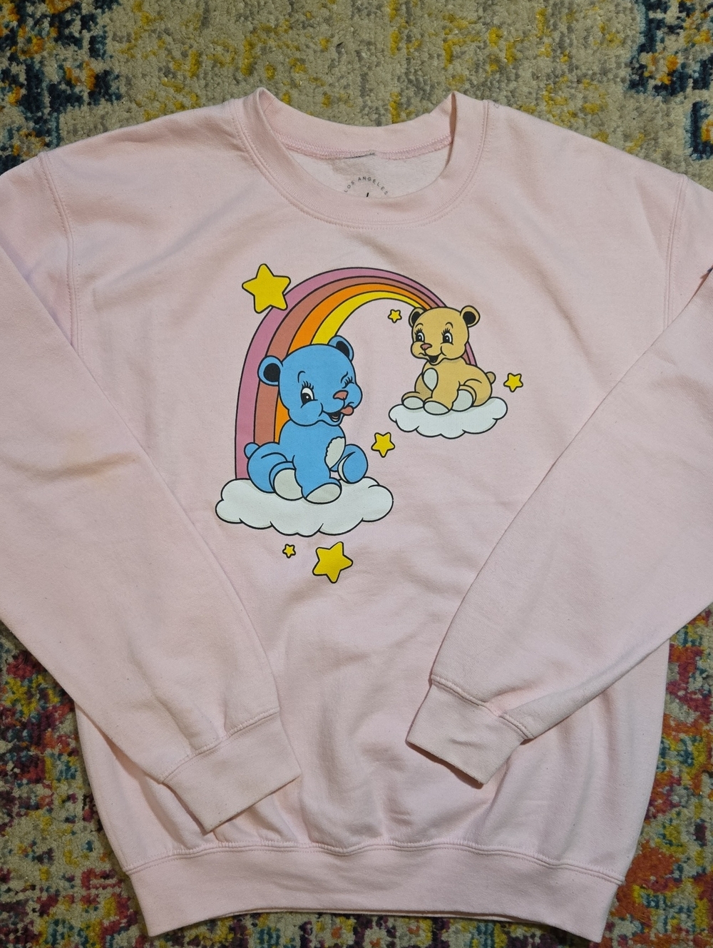 PacSun PS / LA Care Bears Pink Graphic Sweatshirt S